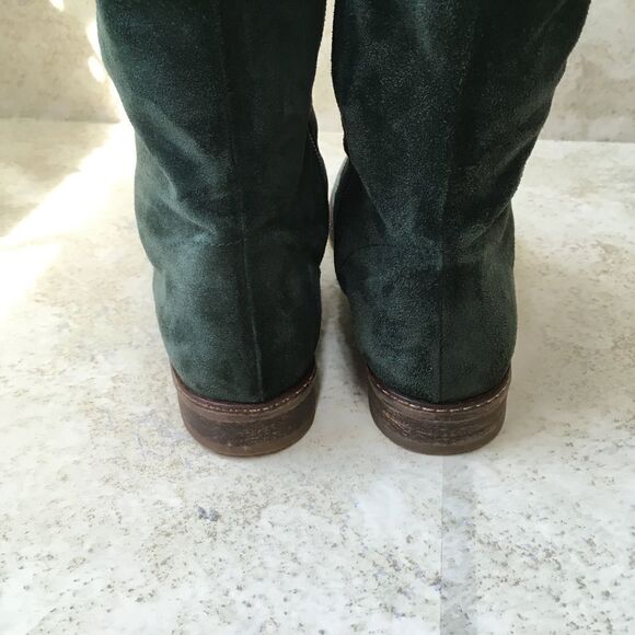ANDRE ASSOUS GREEN SUEDE LEATHER BOOTS - Picture 4 of 9